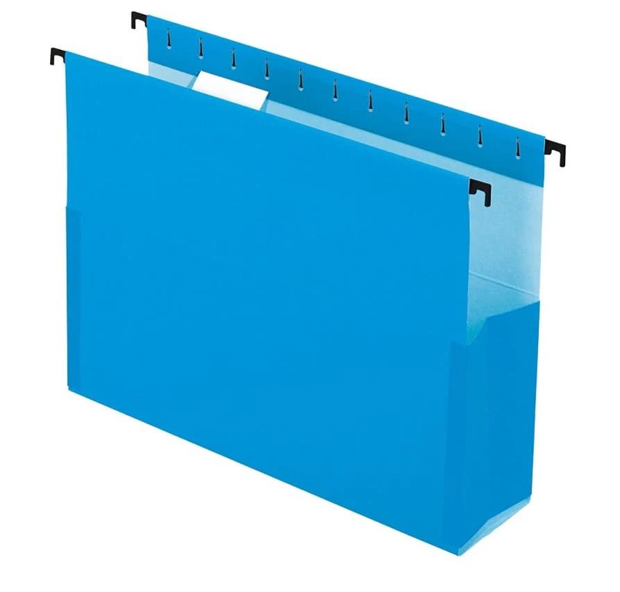 Esselte Pendaflex File Box, Hanging Letter Size, 3-Inch Expansion, Blue, 25/Box - File Box Hang Ltr 3exp B - Image 1