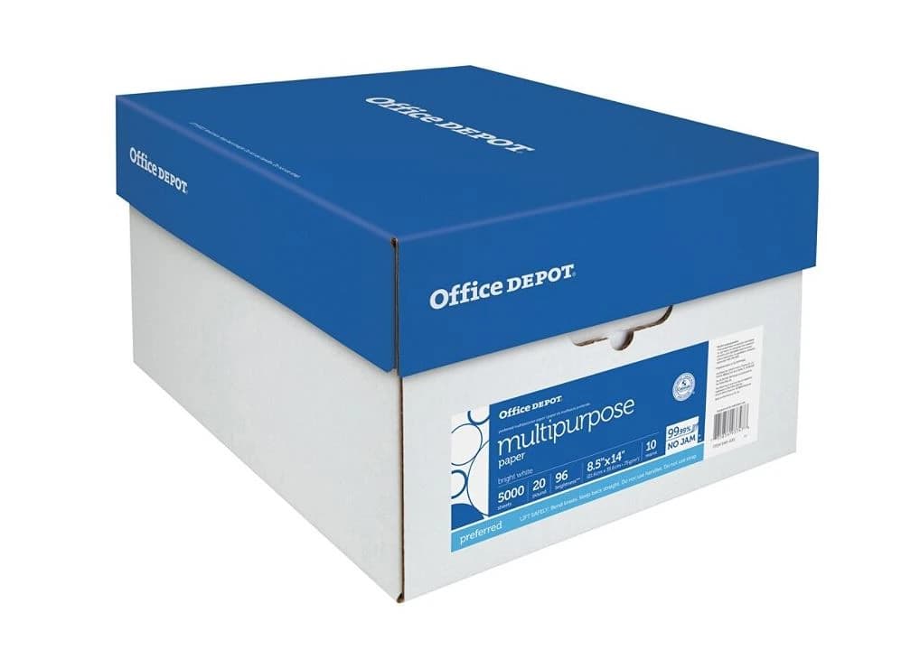 Office Depot Paper Copy 20lb X-Bright, Legal Size, 500 Sheets/Ream, 10 Reams/Case, 5000 Sheets/Case - Paper Copy 20lb X-Bright - Image 1