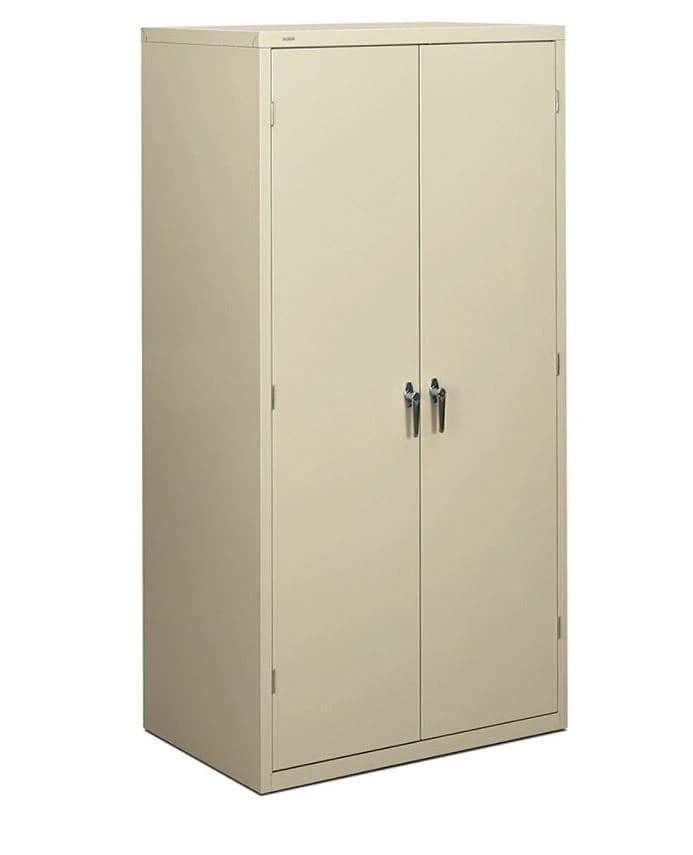 HON Storage Cabinet, 72"H x 36"W x 24"D, 5 Adjustable Shelves, Putty, 1/Package - CABINET,72X36X24,PUTTY - Image 1