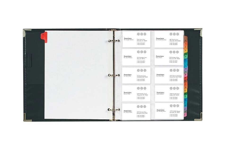Cardinal Card File Binder, A-Z, Black, 11-5/8 x 10-1/2 x 1-3/4 in, 1/Pack - BINDER,CARD FILE,A-Z,BLK - Image 1