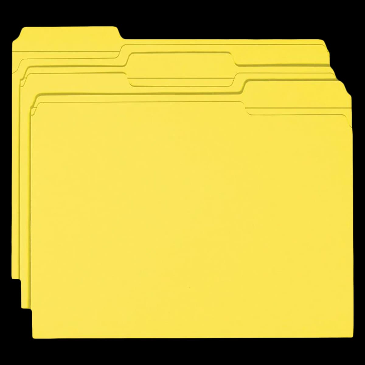 Smead Color File Folder, Letter Size, 1/3 Cut Tab, Yellow, 100/Box - Folder Letter Dt 1/3 Cut - Image 1