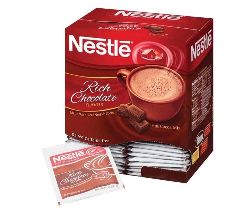 Nestle Rich Chocolate Hot Cocoa, 0.71 Oz Packets, Box of 50 - Hot Cocoa 50/1 Oz.Env - Image 1