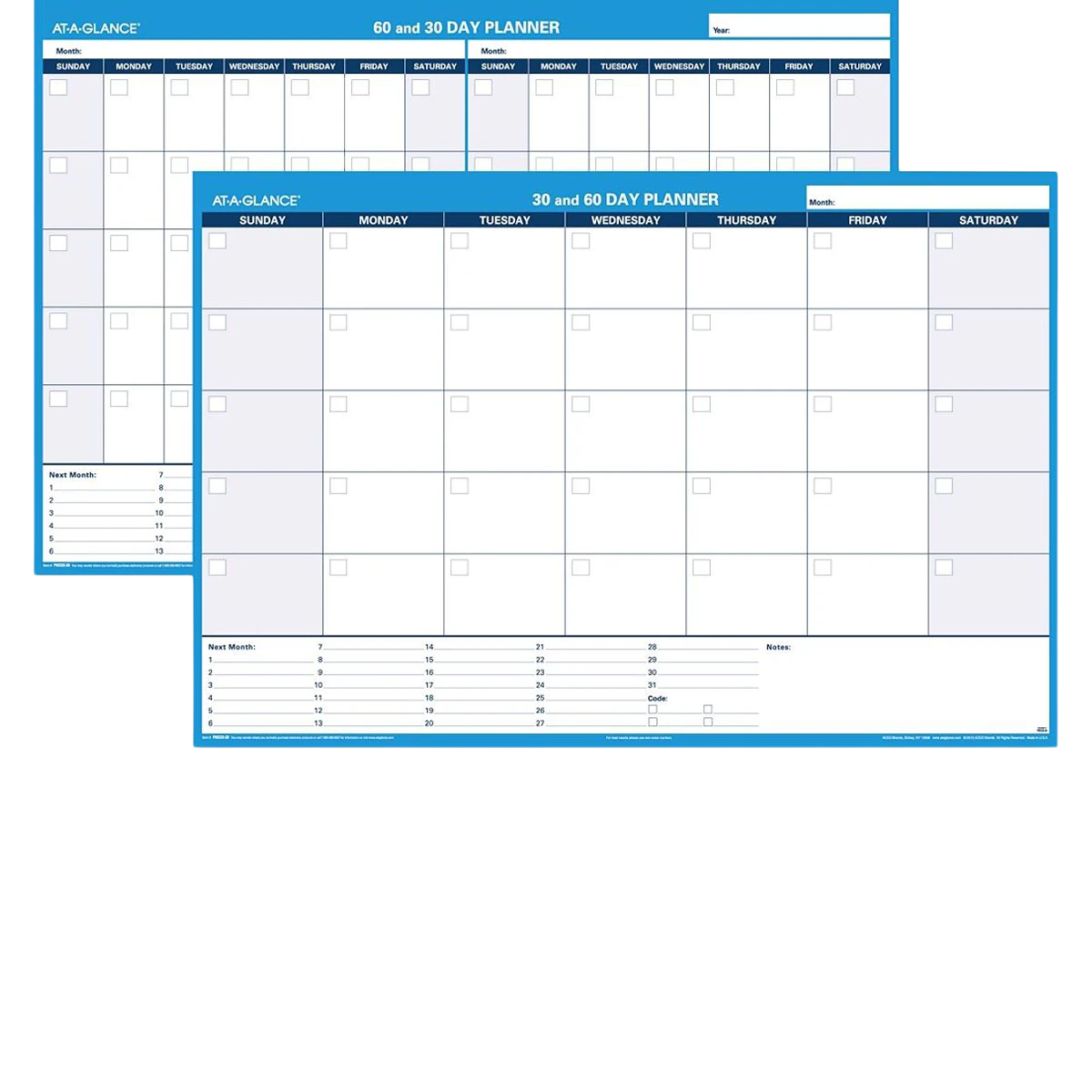 At-A-Glance 30/60-Day No Date Horizontal Erasable Reversible Wall Planner, 48"x32" - 30/60-Day No Date Hor Erase - Image 1