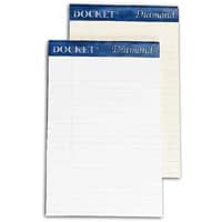 Office Depot Legal Ruled Writing Pad, White, 5x8, 4/Package - Docket Diamond Jr. Pads 5x8 - Image 1