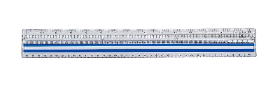 Westcott 15" Magnifying Plastic Ruler, Clear, Each - 9 Magnifying Plastic Ruler - Image 1