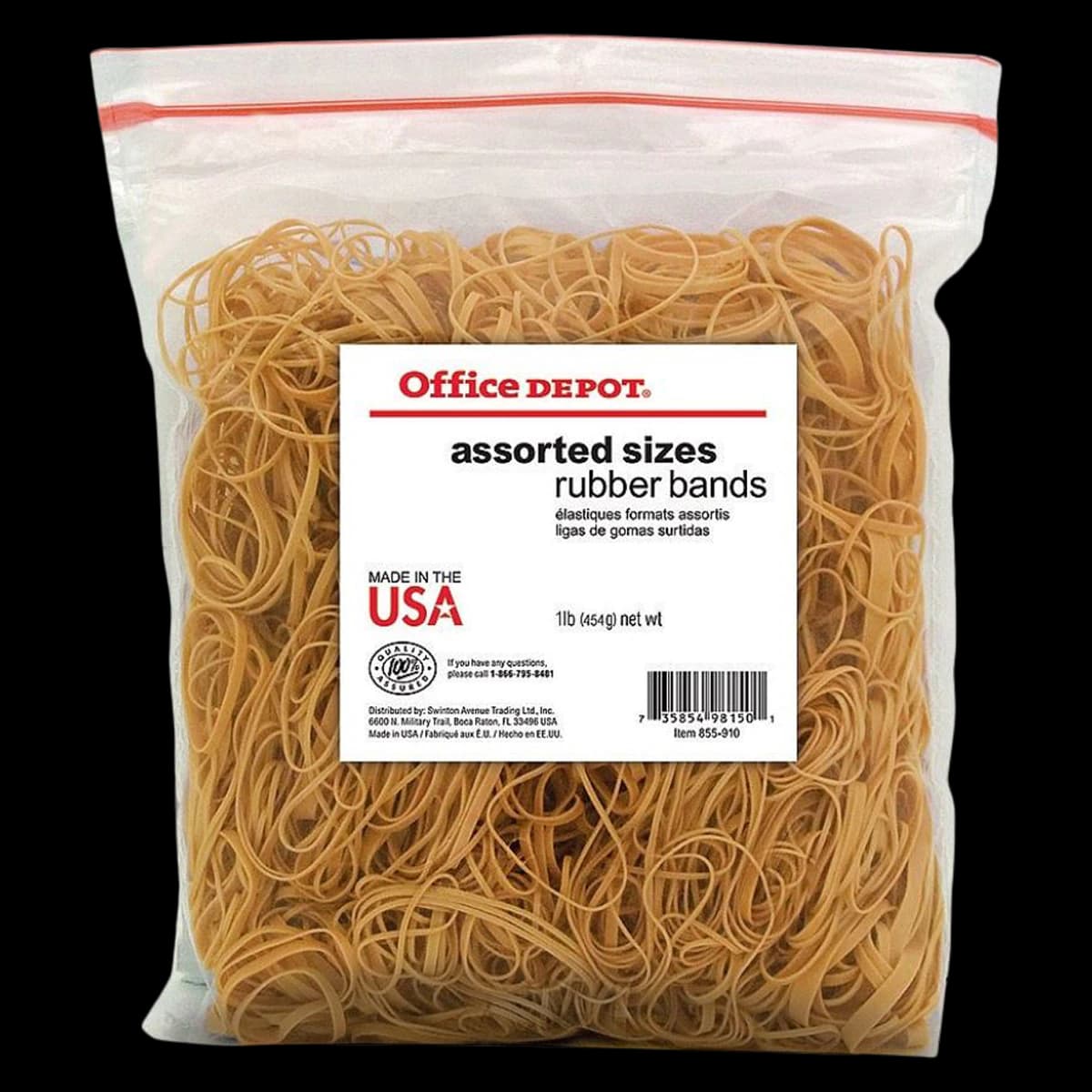 Rubber Bands #54, Assorted Sizes, Crepe, 1 lb Bag - Rubber Bands In 1 lb Bag #54 - Image 1