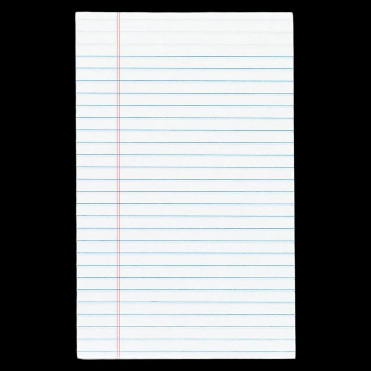 Office Depot Jr. Glue-Top Writing Pads, 5x8, Legal Ruled, 50 Sheets, White, 12/Pk - Jr. Glue-Top Writing Pads 5x8 - Image 1
