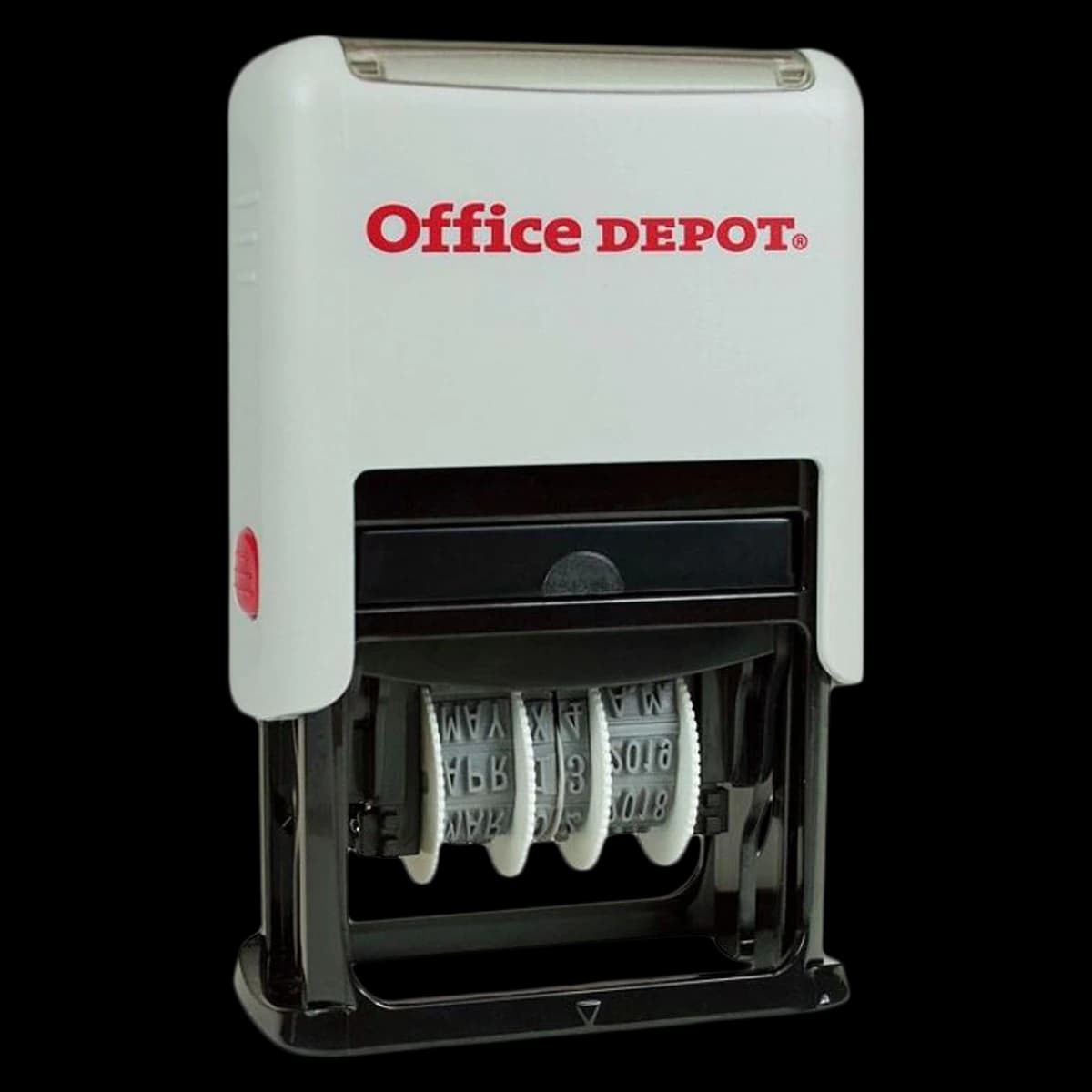 Office Depot Brand Self-Inking Dater with Extra Pad, Black Ink, Each - Self-Inking Dater w/Extra Pad - Image 1