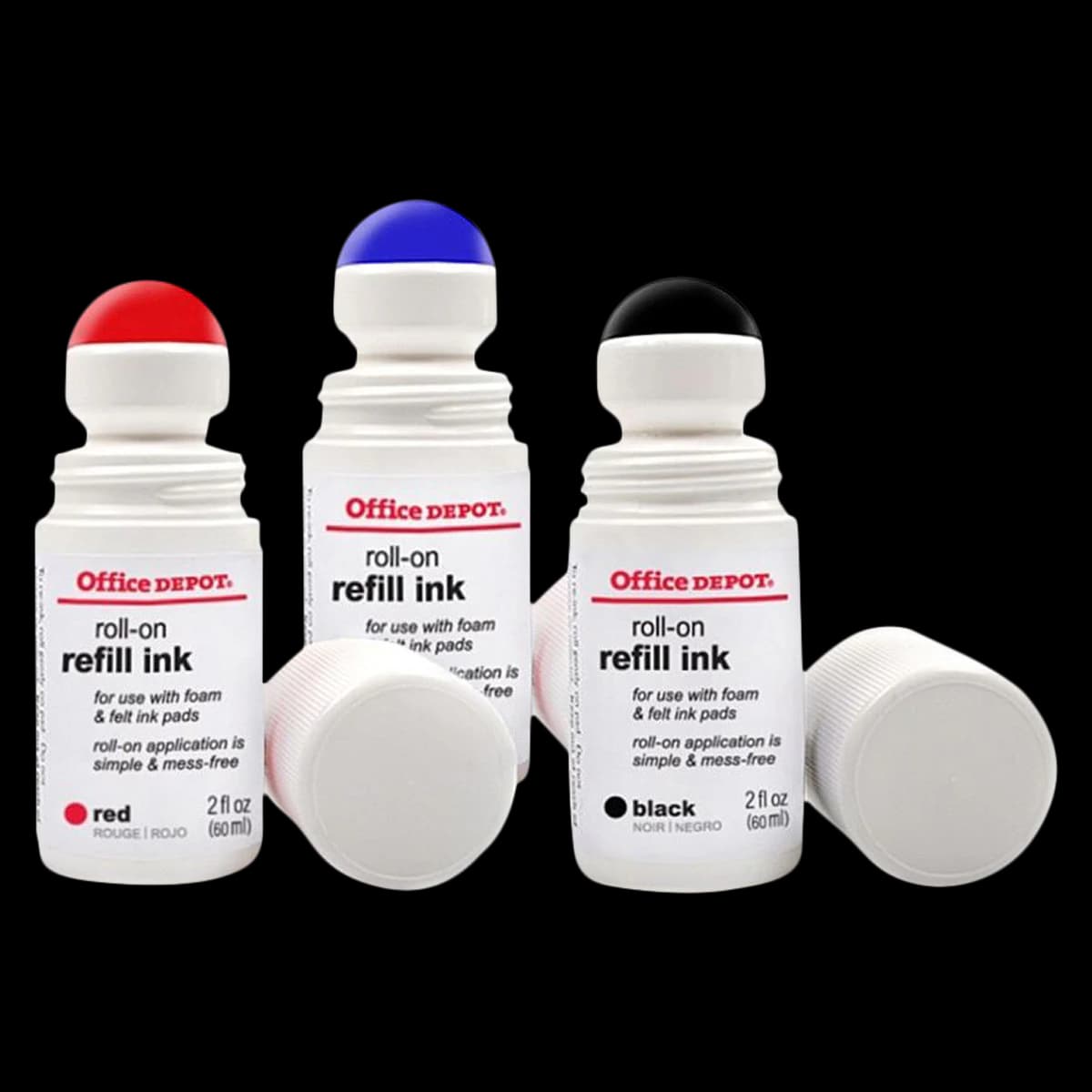 Office Depot Brand Roll On Ink, 2 Oz, Black - Roll On Ink 2 Oz Black - Image 1