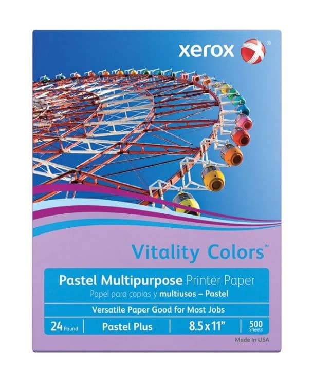 Xerox Pastel Paper, 24 Lb Stock, Lilac, 8.5" x 11", 500/Ream - Pastel Paper 24Lb Stk Lilac - Image 1