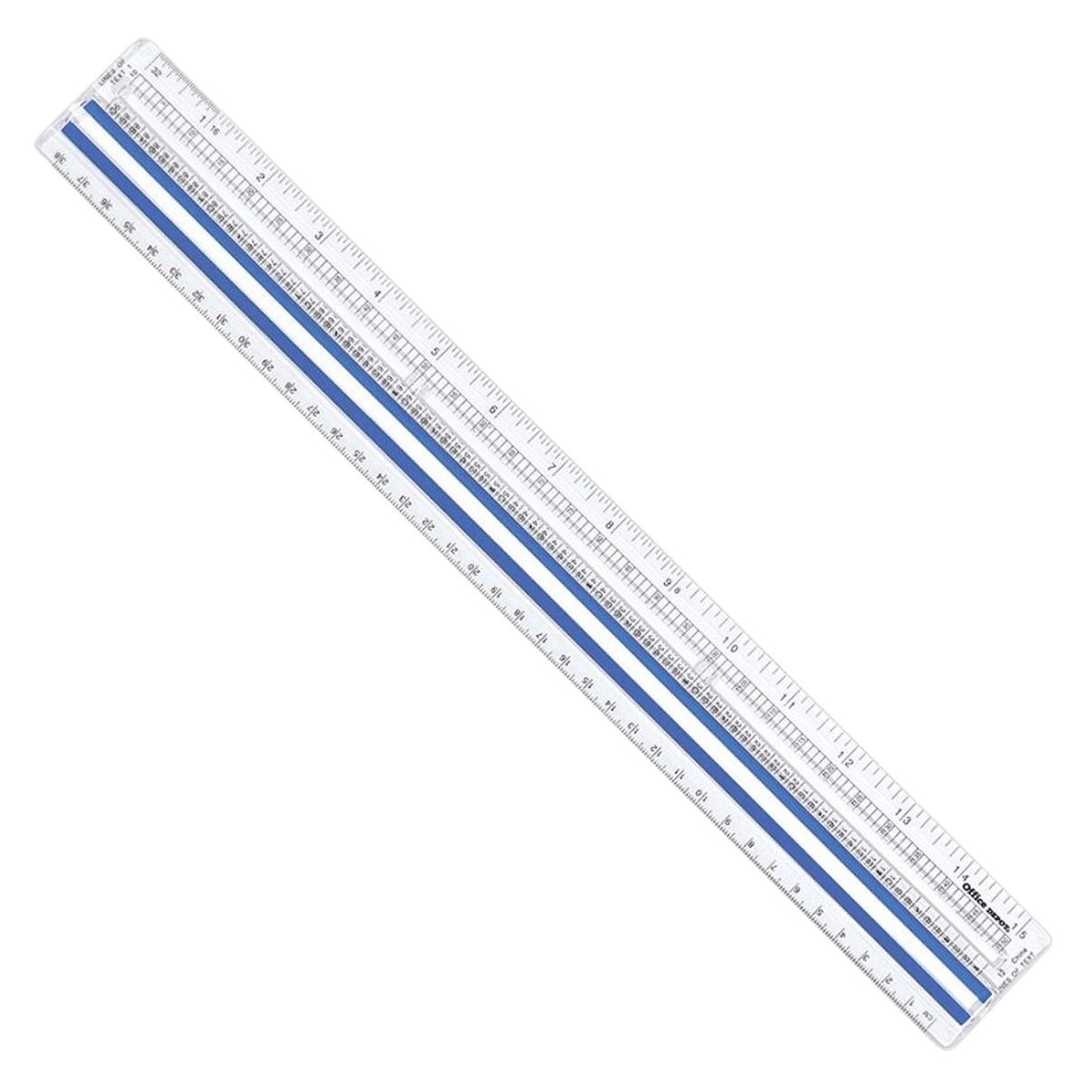 Acme Magnifying Ruler, 15" Clear, Each - Ruler Magnifying 15" Clear - Image 1