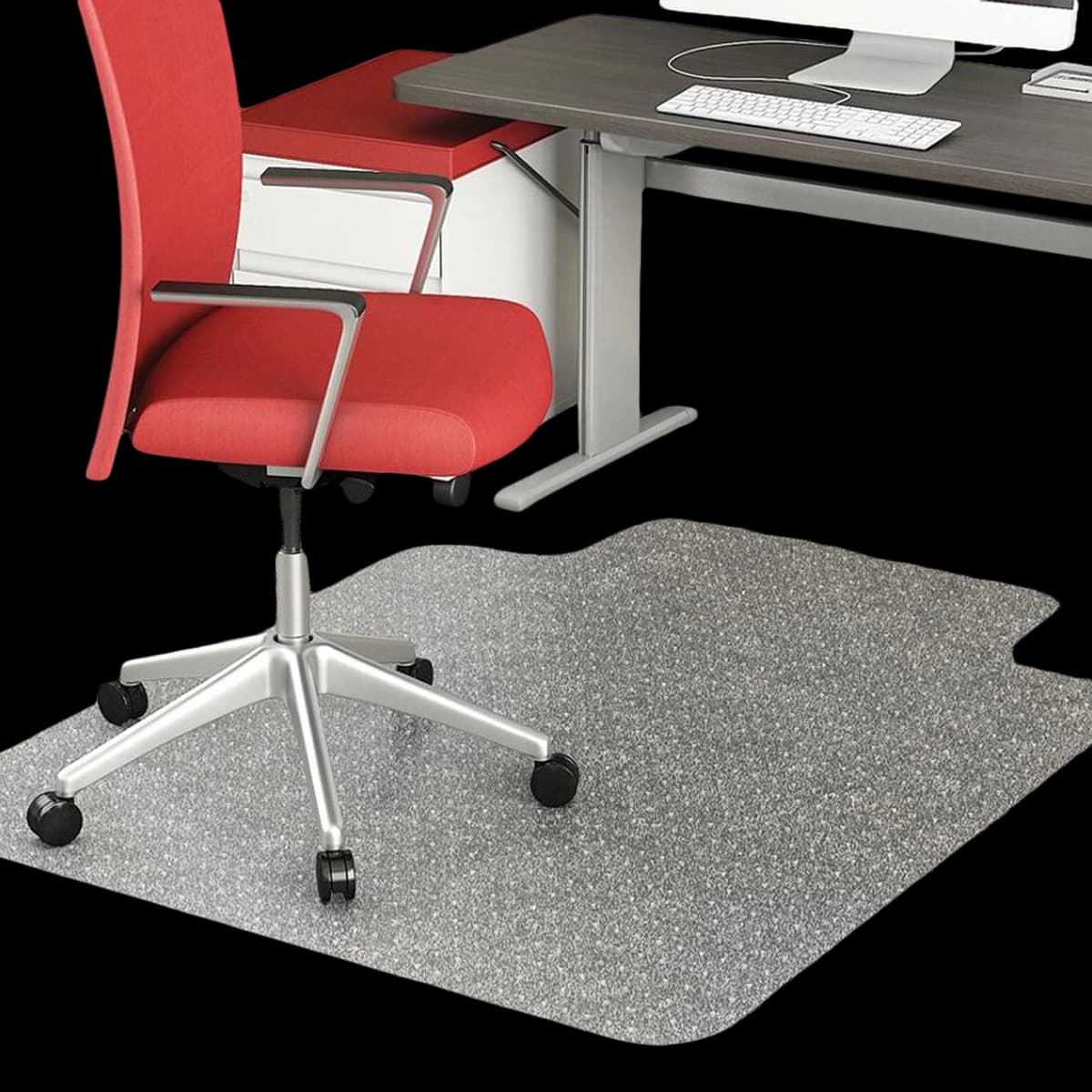 Advantage Chair Mat Standard Lip, 36x48 inches, Commercial Grade, Clear, Each - Chair Mat Standard Lip 36x48 - Image 1