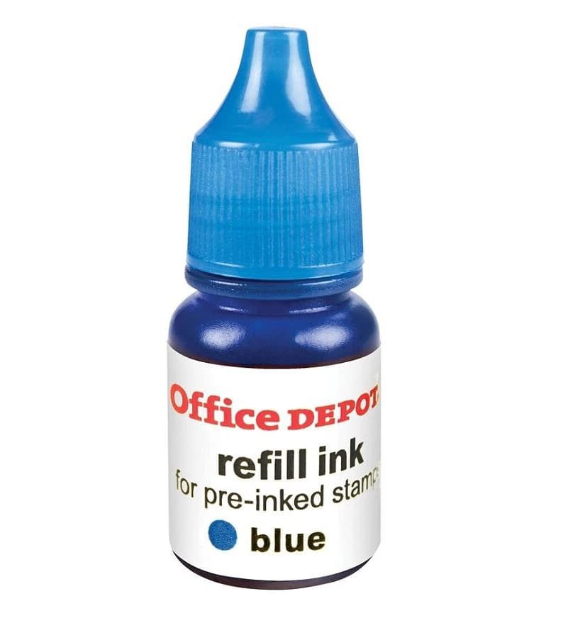 Office Depot Brand Pre-Ink Refill Ink, Blue, 2/Pack - Pre-Ink Refill Ink Blue - Image 1
