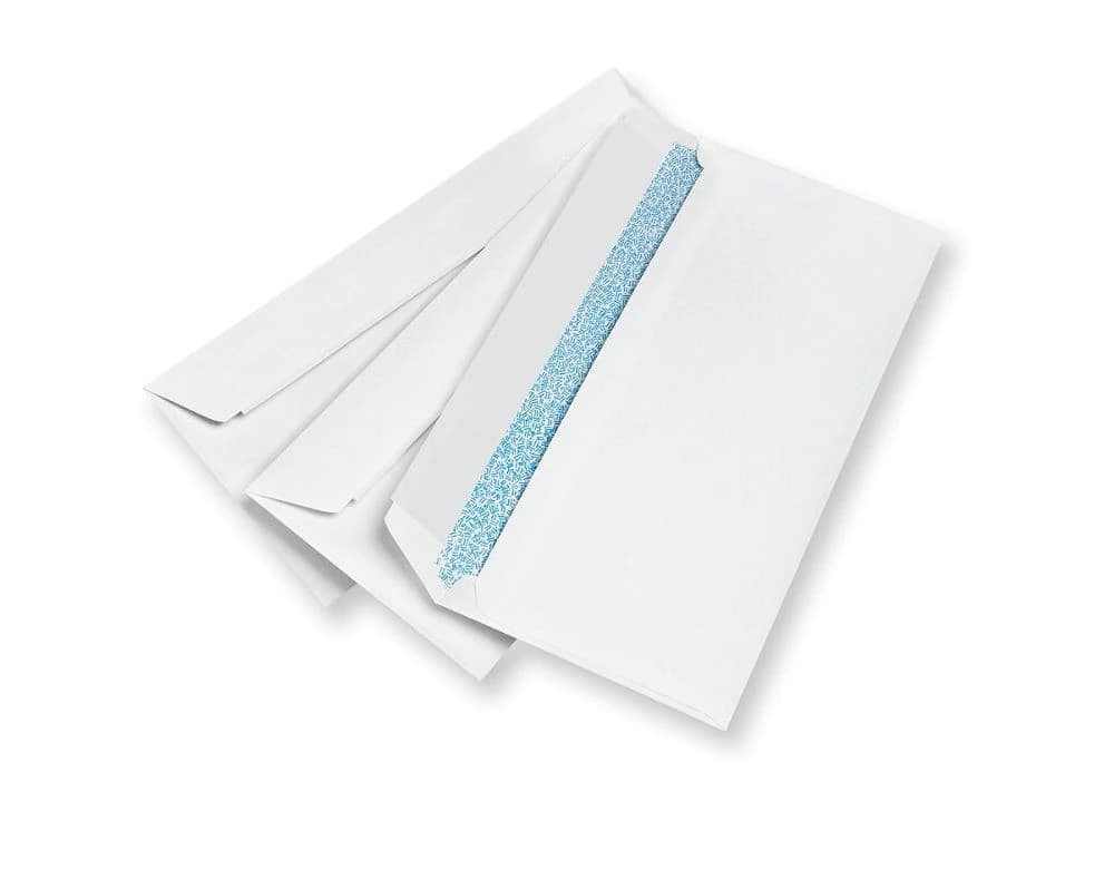 Clean-Seal #10 Security Envelopes, White, 4.125 x 9.5 in, 500/Box - Clean-Seal #10 Sec Env White - Image 1