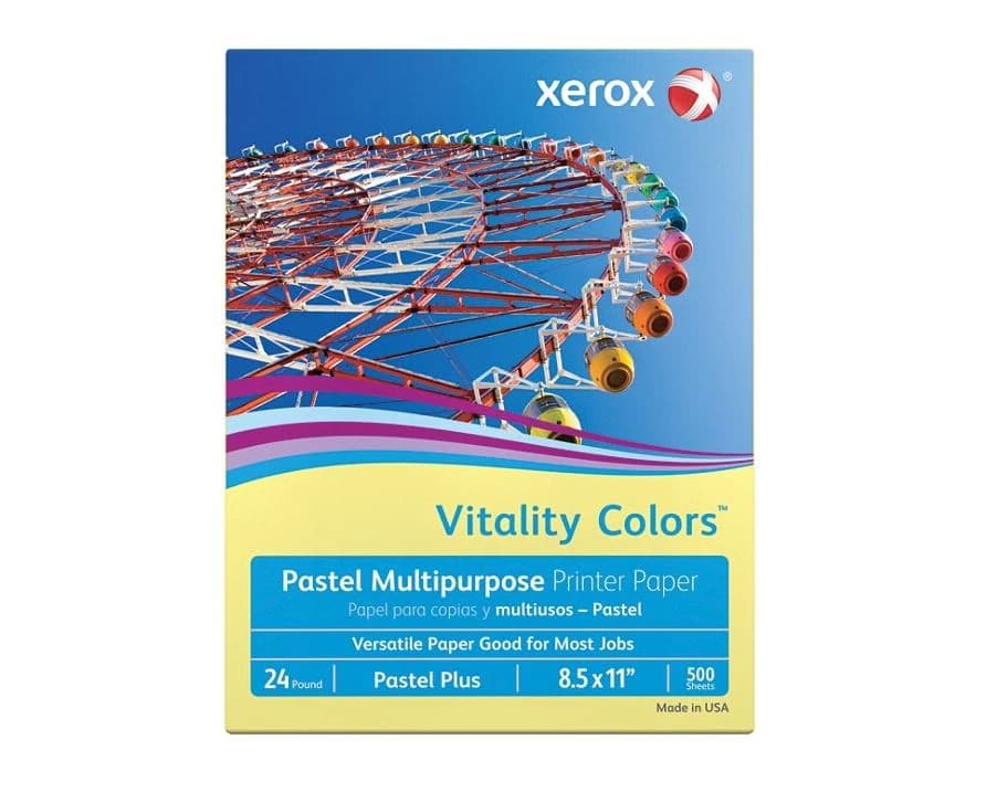 Copy Paper Yellow Pastels Plus, Multipurpose, 8.5 x 11 in, 24 Lb, 500/Ream - Copy Paper Yellow Pastels Plus - Image 1