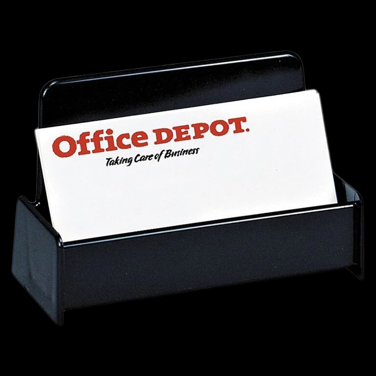 Office Depot Business Card Holder, Recycled Material, Black, Standard Size, Each - Holder Card Business Recycled - Image 1