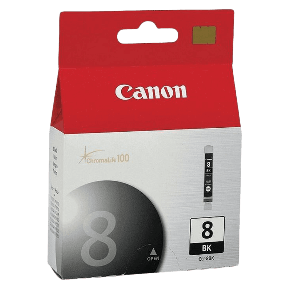 Canon CLI-8BK ChromaLife 100 Black Ink Cartridge, 0620B002AA - Inkjet Cartridge CLI-8BK - Image 1