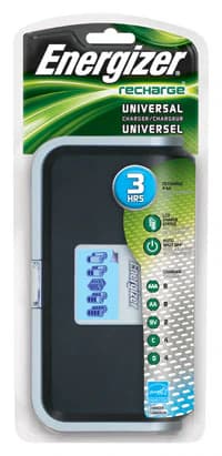 Energizer Universal Battery Charger, AA/AAA/C/D/9V, Black - Charger Family Black - Image 1