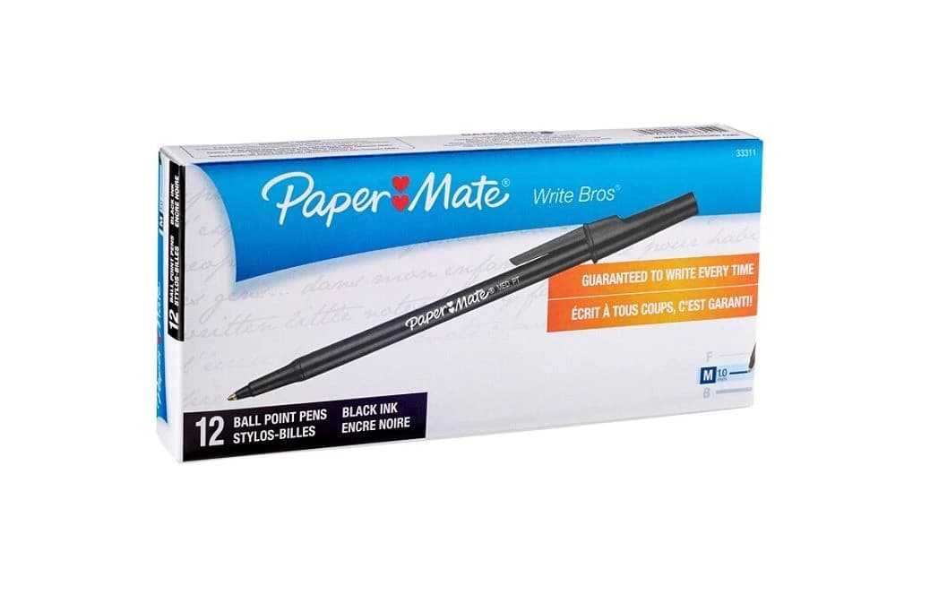 Office Depot Business Services Ballpoint Stick Pens, Medium Point, 1.0 mm, Black, 12/Pack - Pen Ballpoint Stick Medium - Image 1
