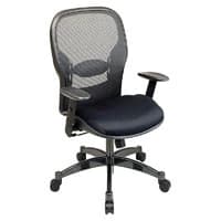 Office Star Products Matrex Mid Back Mesh Chair, Gunmetal Frame, Black Fabric, Each - Chair Mid Back Mesh Black - Image 1