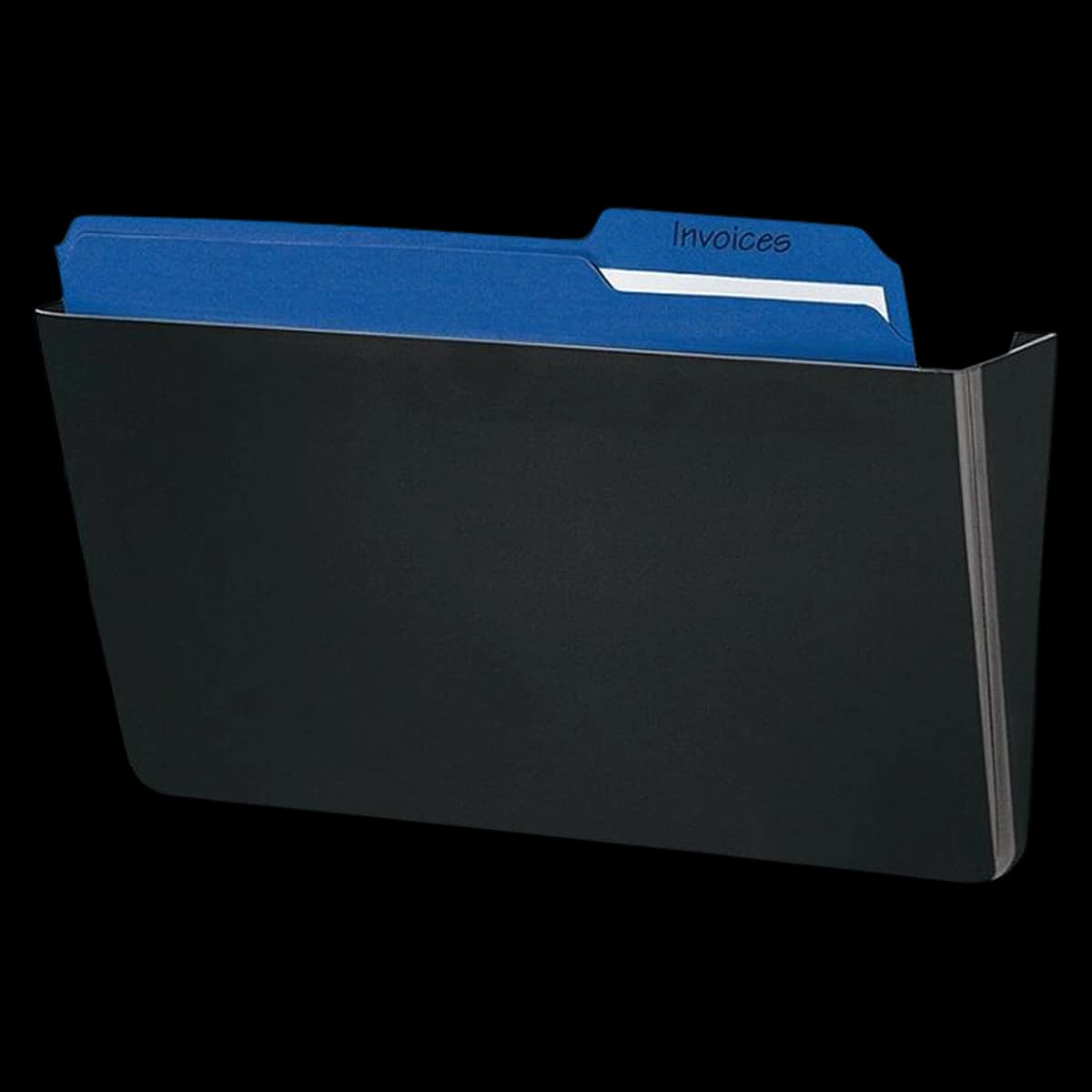 Office Depot Brand File Wall Stackable, Single Pocket, Letter Size, Black, Each - File Wall Stackable Black - Image 1