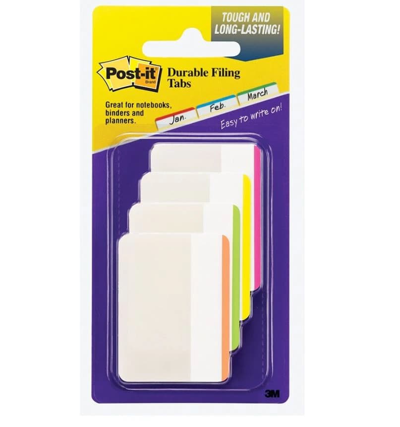 Post-It Index Pad 2" Assorted Colors, 6 Flags/Pad, 4 Pads/Pack, 24/Package - Post-It Index Pad 2" Asst - Image 1