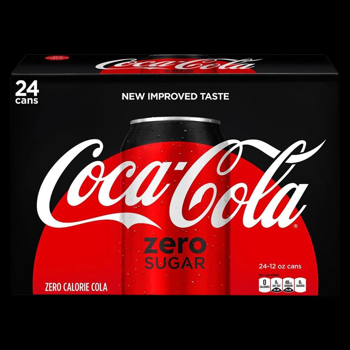 Coca-Cola Zero Sugar 12 oz Can, 24/Pack - Coke Zero 12oz Can - Image 1