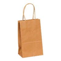 Kraft Paper Shopping Bags, 8 3/8 in x 5 1/4 in x 3 1/4 in, 250/Pack - Bags Shopping Kraft - Image 1