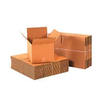 Kraft Corrugated Cartons, 6" x 6" x 4", 25/Package - Boxes Kraft 6x6x4 - Image 1