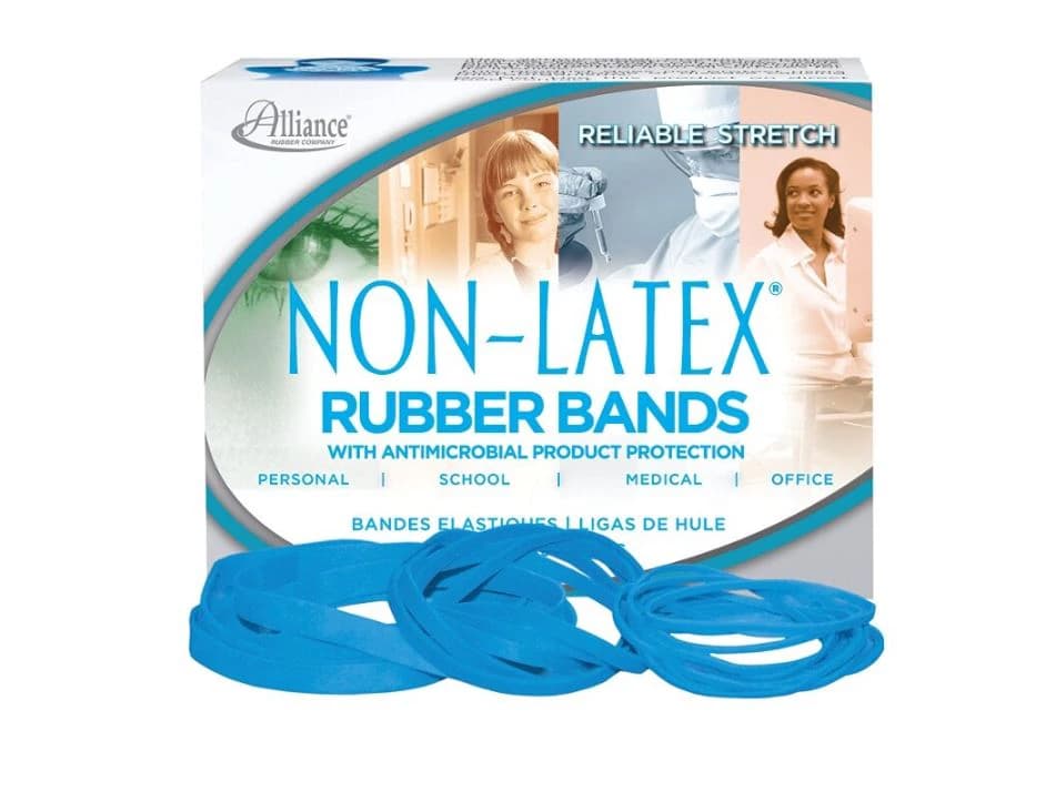 Alliance Rubber Bands #54, Assorted, Latex-Free, Antimicrobial, 1/4 lb - Rubberbands #54asst 1/4lb - Image 1