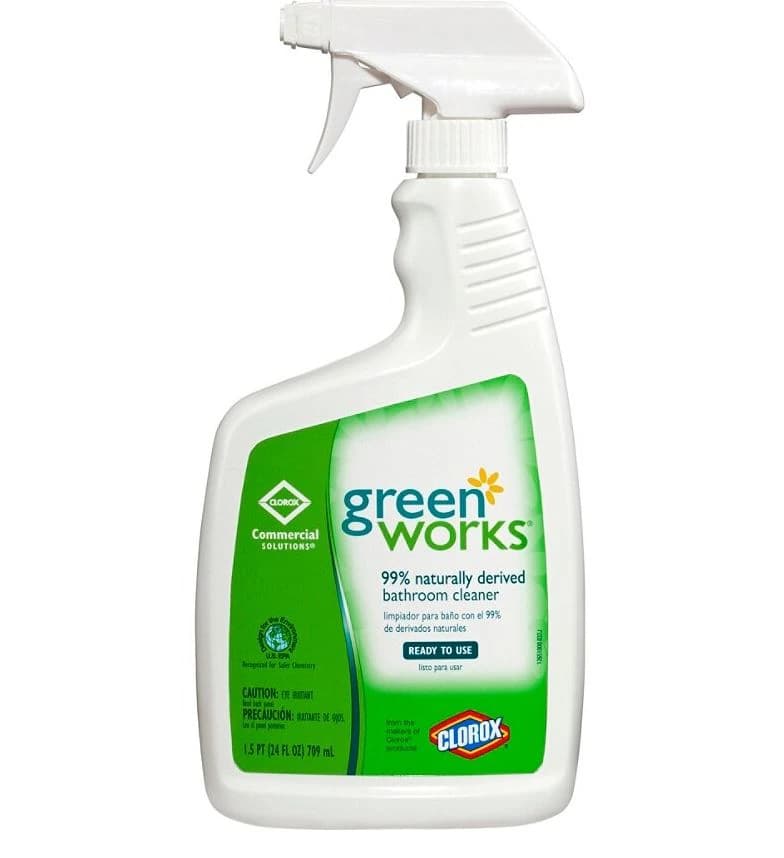 Green Works Natural Bathroom Cleaner Spray, 24 oz Bottle - Cleaner Bath Grnwrks Spry 24oz - Image 1