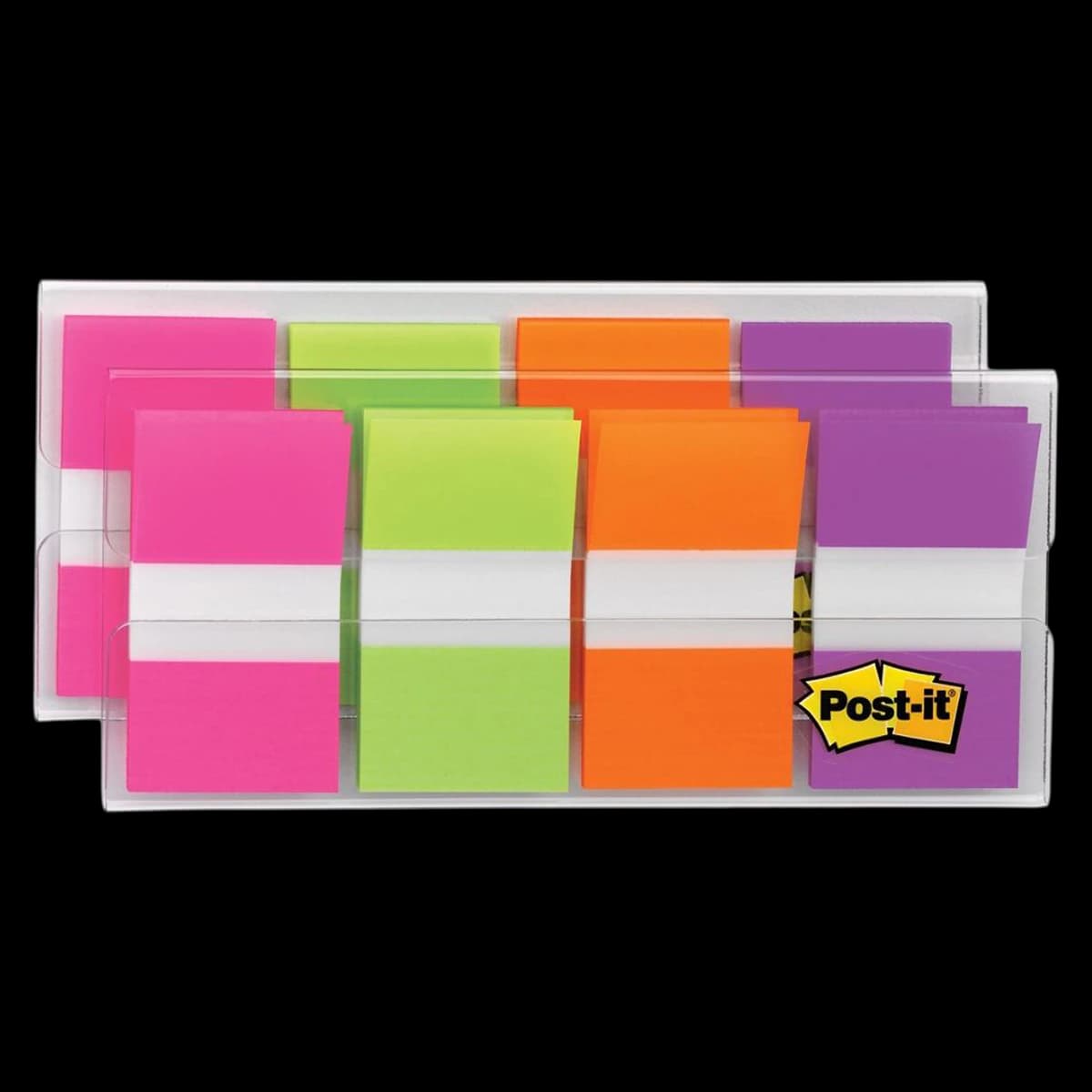 Post-it Flags, 1 in, Assorted Bright Colors, 40 Flags/Pad, 4 Pads/Pack, 4/Package - Flags Post It Bright Colors - Image 1