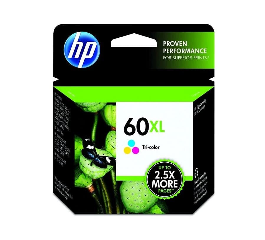 HP 60XL Tricolor Original Ink Cartridge (CC644WN) - Ink Hp 60xl Tri-Color - Image 1