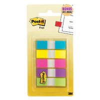 Post-it Bright Color Page Flags, 1.7 in x 1/2 in, 20 Flags per Pad, 5 Pads per Pack, 100 Flags per Package - Flags Post-It Bright Prt - Image 1