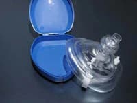 BLS Systems Rescuer Mask Resuscitator with One-Way Valve and Oxygen Port, Disposable, Each - Facemask w/Valve&O2 - Image 1