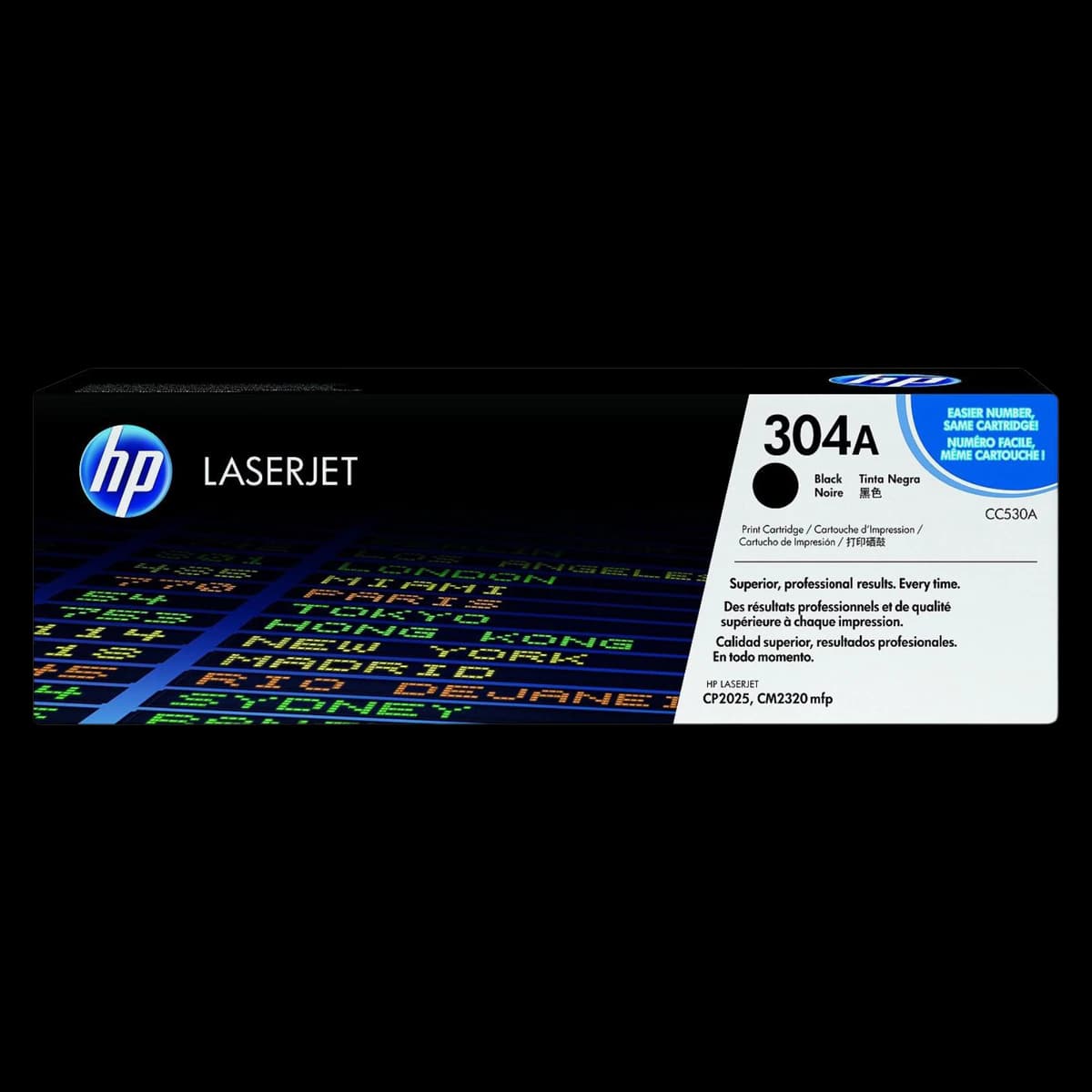 HP 304A Black Original Laser Toner Cartridge (CC530A) - Cartridge Toner Laser Black - Image 1