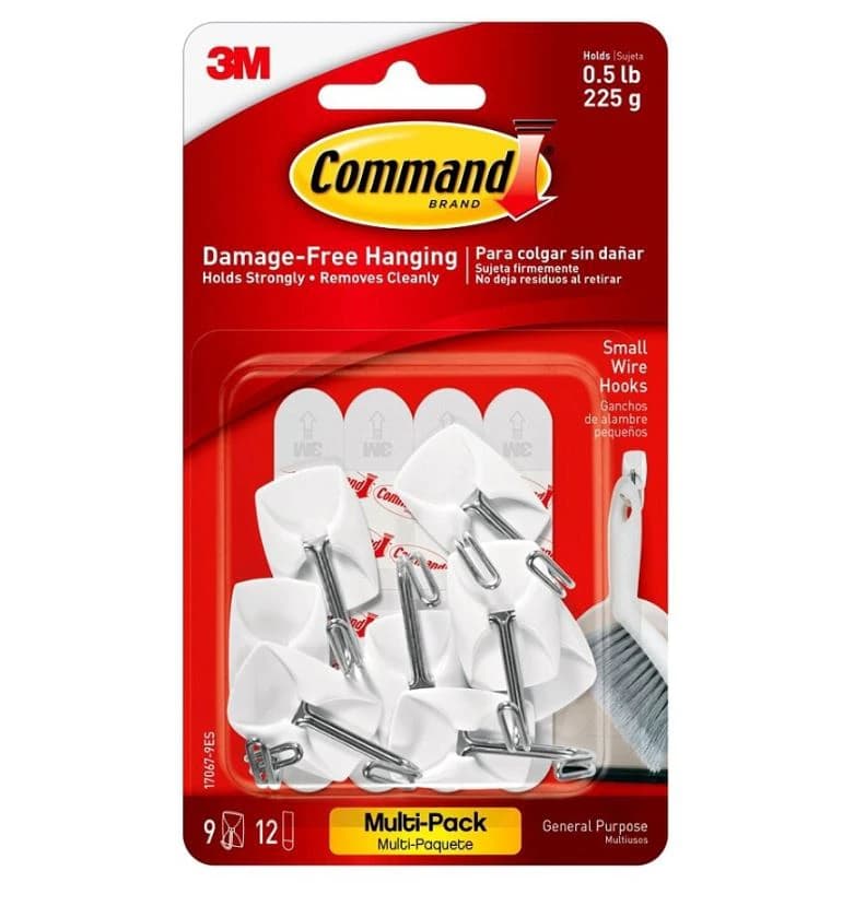 3M Command Wire Hooks Small, 9/Pack - Hook Smallwire Command - Image 1