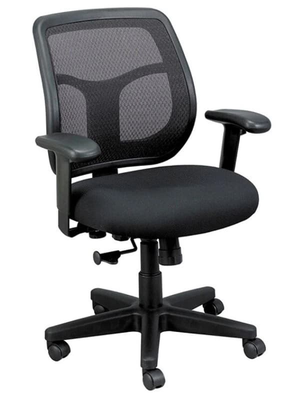 Raynor Marketing Multi Mesh Task Chair, Synchro Tilt, Black Frame, Black Fabric, 40.5"H - Chair Multi 40.5H Mesh Black - Image 1