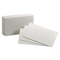 Oxford Index Cards, Blank, 3" x 5", White, 100/Pack - Card Indx Wht Blank 3x5 - Image 1