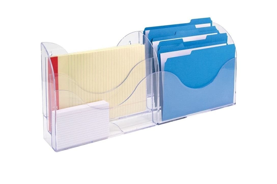 Advantus Innovative Storage Designs 6-Pocket File Organizer, Clear - Organizer 6-Pocket Clear - Image 1