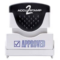 Accustamp2 1-Color Approved Stamp, Blue - Accustamp2 1clr Approved Blue - Image 1