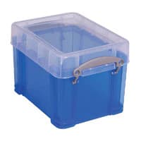 Really Useful Products Box 3 Liter Blue Plastic Storage Box - Box 3 Liter Blue - Image 1