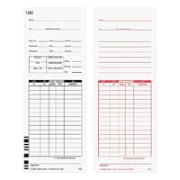 Lathem Time Cards, Numbered 1-100, 2-Sided, 3 3/8" x 9", White, 100/Pack - Timecards000e 9"H - Image 1