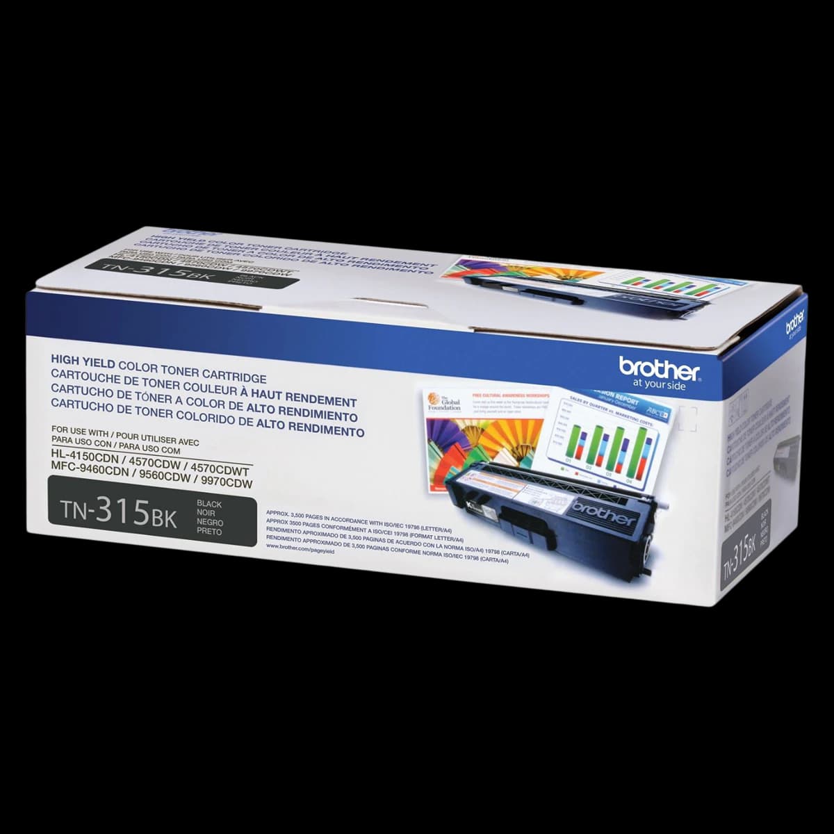 Brother TN-315BK Black Toner Cartridge - Toner Cartridge TN-315BK - Image 1