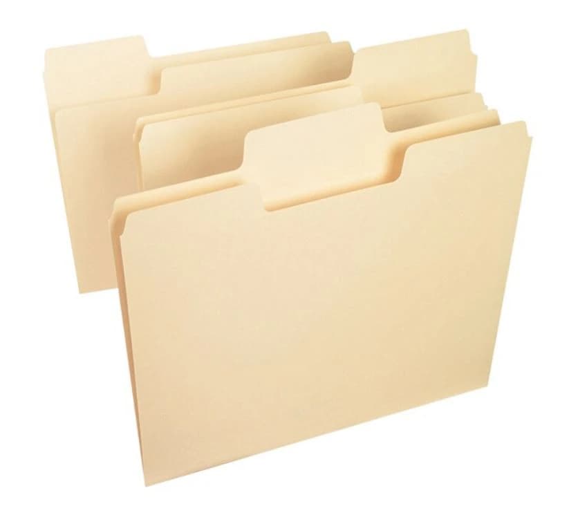 Smead SuperTab Heavyweight Letter Size File Folder, 1/3 Cut, Manila, 50 per Box - File Folder Letter Manila - Image 1