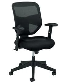Basyx VL531 High-Back Mesh Fabric Task Chair, Black, Each - Chair Task Mesh.Pneumatic - Image 1