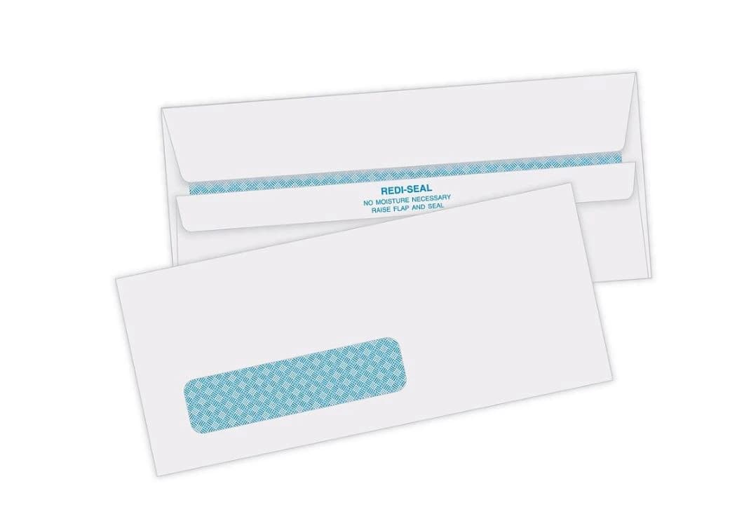 Quality Park Envelope Redi-Seal Security #10, 4 1/8 x 9 1/2 in, White, 500/Box - Envelope Redi-Seal Security - Image 1
