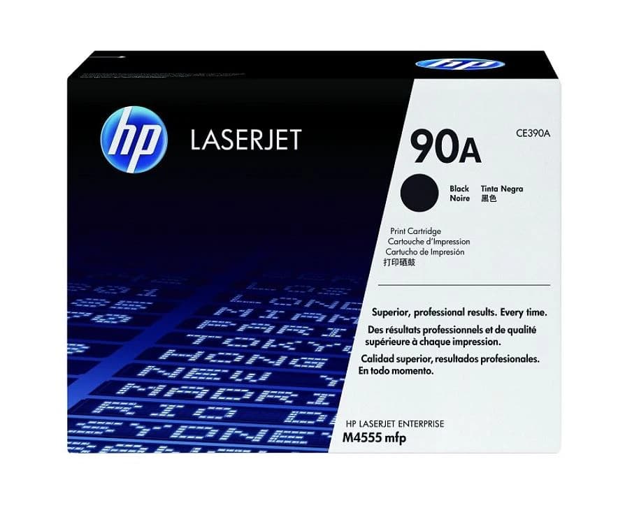 HP 90A Black Original Toner Cartridge, CE390A - Cartridge Toner Black HP90A - Image 1