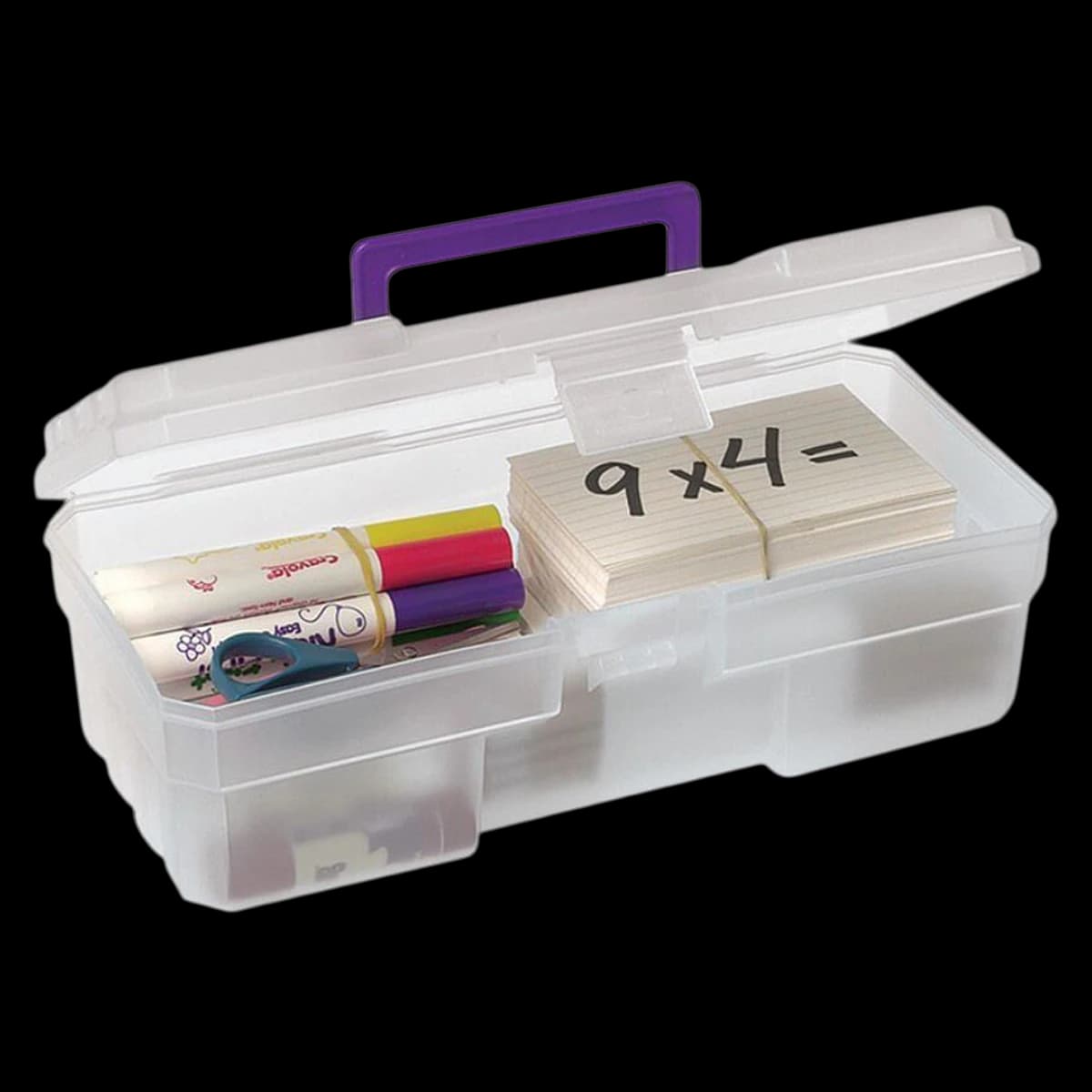 Akro-Mils All-Purpose Storage Box, Translucent Purple, 12 in x 6 in x 4 in, Each - Storage Box All Purpose - Image 1