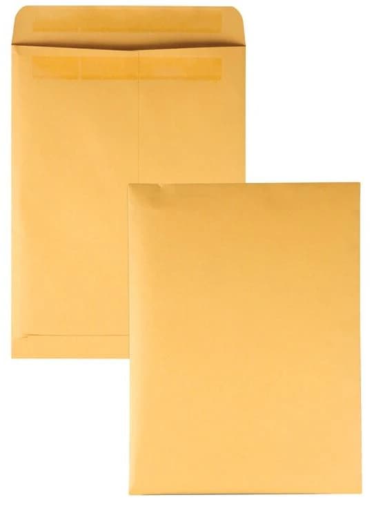 Cenveo Redi-Seal Catalog Envelope, 28 lb Kraft, 9" x 12", 250/Box - ENVELOPE REDI-SEAL 28LB 9X12. - Image 1